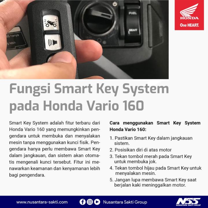 Berikut Fungsi Smart Key System Pada Honda Vario 160 NSS Pringsewu 