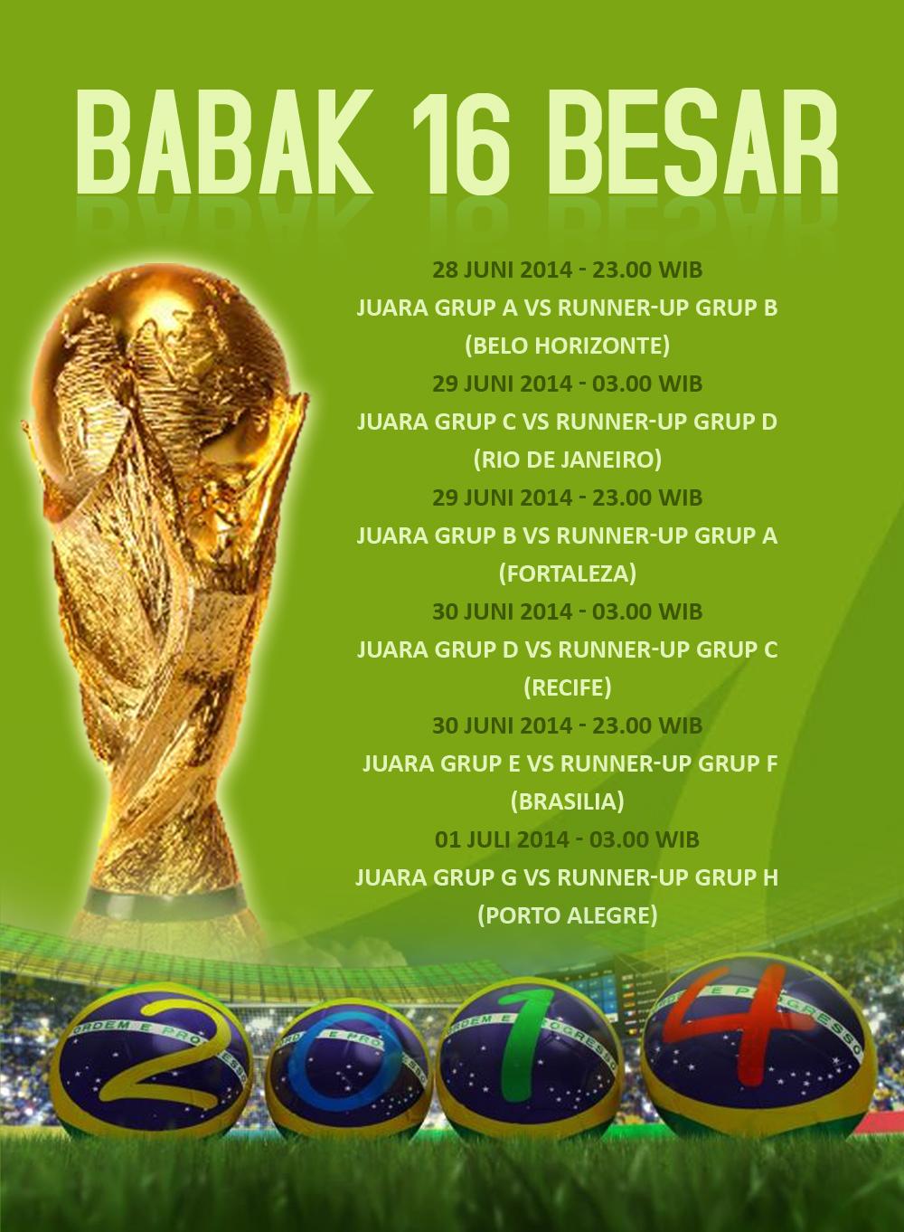 Infografis Jadwal Pertandingan Piala Dunia 2014 Brasil 16