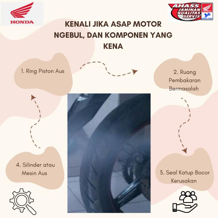 Kenali Asap Knalpot Motor Ngebul, Komponen Ini yang Kena!