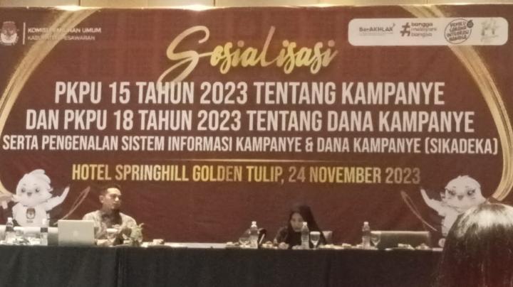 Tentang Kampanye dan Dana Kampanye Disosialisasikan Oleh KPU Pesawaran Kepada PPK dan Parpol