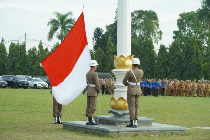 Menjadi Inspektur Upacara Gabungan Forkopimda, Sekdaprov Sampaikan Enam Kebijakan yang Akan Dilaksanakan Pemprov Lampung Tahun 2023 