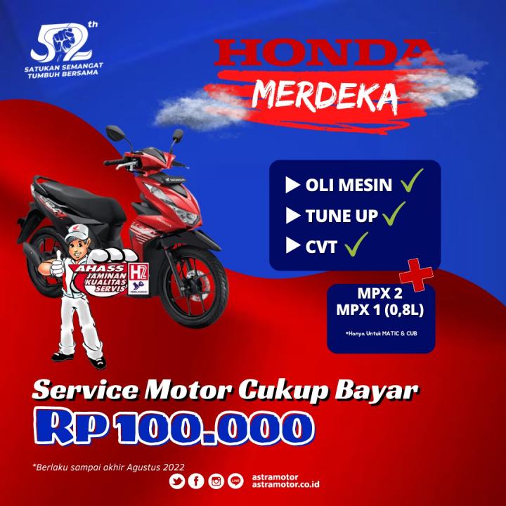 Promo Kemerdekaan, Service di AHASS Astra Motor Natar Cuma 100ribu