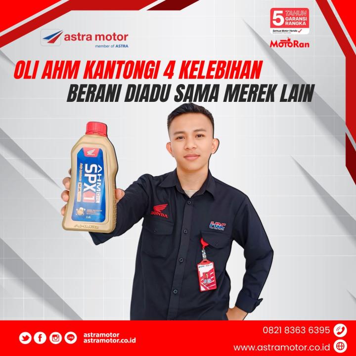 Oli AHM Motor Honda Kantongi 4 Kelebihan, Berani di Adu Sama Merk Lain 