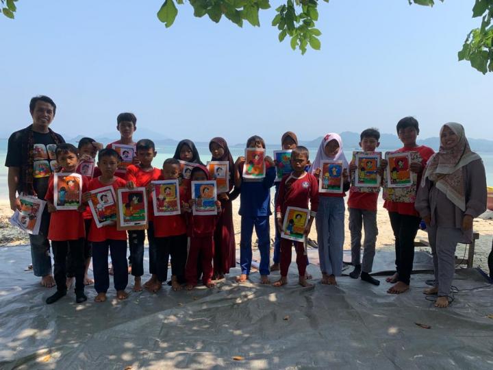 FJPI Lampung - SP3T Gelar Peringatan Hari Anak Nasional 2023 di Pulau Tegal 