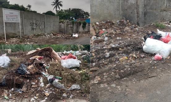 Sampah Berserakan di Jalan Way Sekampung Bikin Kumuh dan Berbau