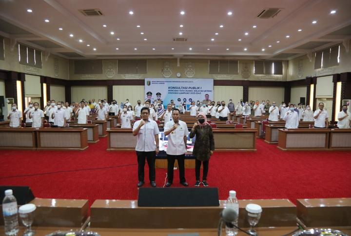 Pemprov Lampung Jaring Masukan Sekaligus Sosialisasikan Penyusunan RTRW melalui Konsultasi Publik Rencana Tata Ruang Wilayah Tahun 2023 – 2043  