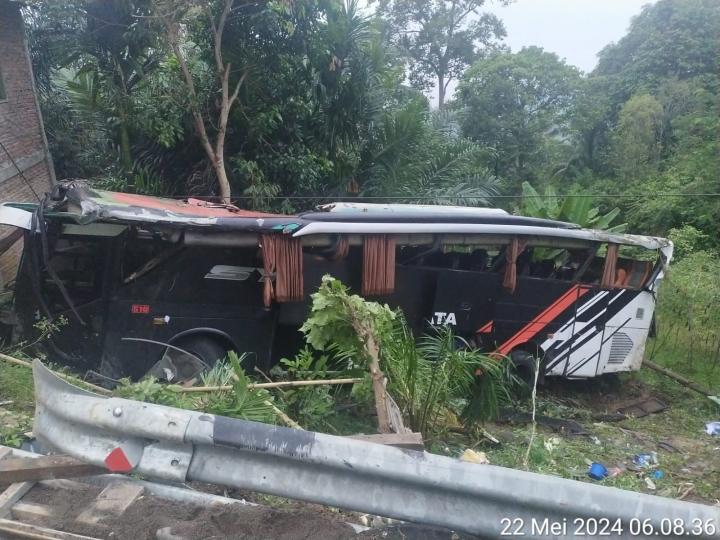 Tangani Kecelakaan Rombongan Study Tour di Jalinbar Tanggamus, Polisi Sebut 6 Orang Luka Berat