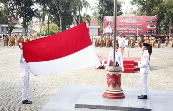 Peringati HUT ke 67, Pemkab Lampung Selatan Gelar Upacara Bendera 