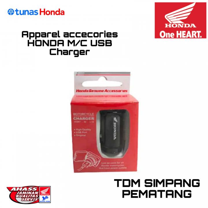 Apparel Accecories Honda M/C USB Charger Solusi Ponsel Lowbat di Jalan           