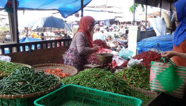 Harga Cabai di  Pasar  Tradisional Bandar  Lampung  Mulai Pedas