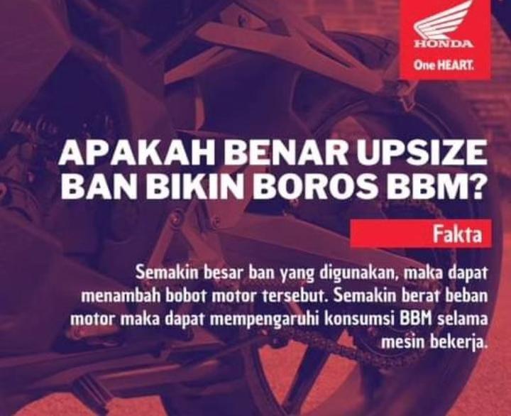 Benarkah Ban Lebar Motor Bikin Boros Bensin? Cek Infonya 