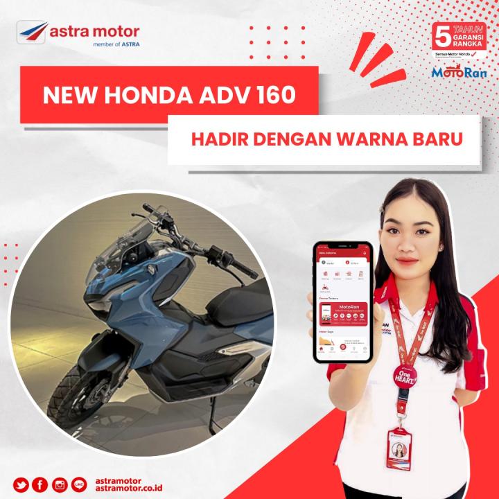 New Honda ADV 160 Hadir Dengan Warna Baru, Makin Keren Nuansa Adventure  