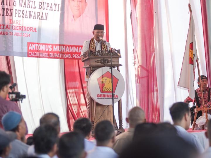 Partai Gerindra Resmi Deklarasikan Pasangan Nanda Indira dan Antonius Muhamad Ali Sebagai Calon Bupati Pesawaran 