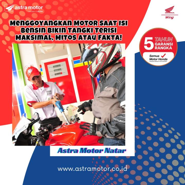 Menggoyangkan Motor Saat Isi Bensin Bikin Tangki Terisi Maksimal, Mitos Atau Fakta 