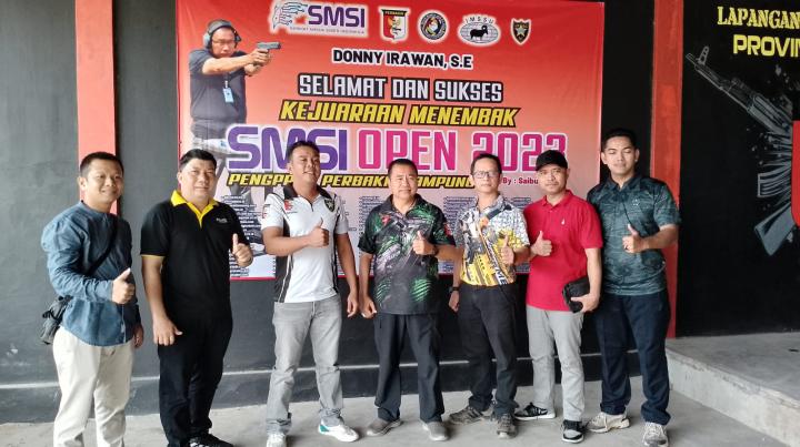 Donny Irawan S.E Ketua SMSI Lampung Resmi Membuka Kejuaraan Menembak SMSI Open tahun 2023