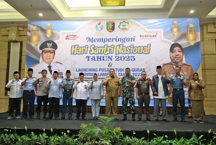 Peringati Hari Santri Nasional 2023, Gubernur Arinal Luncurkan Pusat Study Alquran Provinsi Lampung 