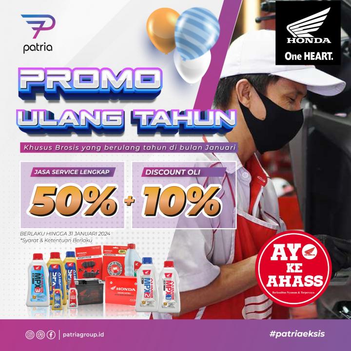 Promo Spesial Khusus Pelanggan Honda Yang Berulang Tahun 