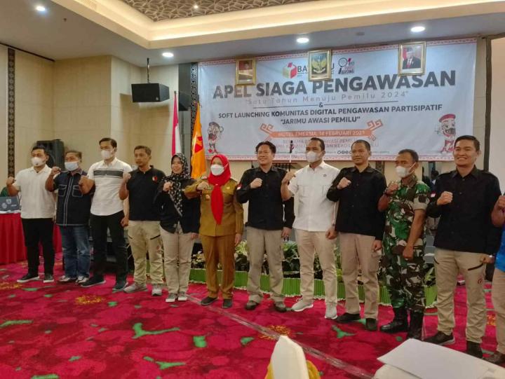 Apel Siaga Pengawasan Satu Tahun Menuju Pemilu 2024 di Kota Bandar Lampung 