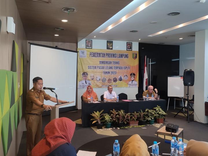 Dinas Perindustrian dan Perdagangan Provinsi Lampung Menggelar Acara Bimbingan Teknis (Bimtek) Sistem Pasar Lelang Terpadu (SPLT) 