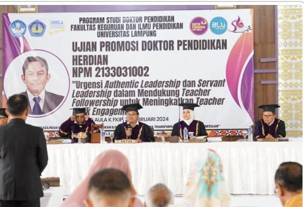 Fakultas Keguruan dan Ilmu Pendidikan (FKIP) Universitas Lampung Gelar Ujian Terbuka Promosi Doktor Pendidikan 