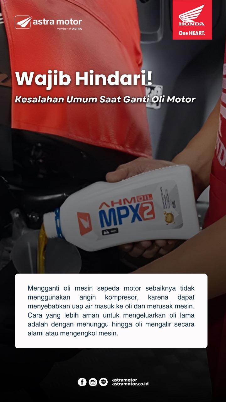 Kesalahan Umum Saat Ganti Oli Motor 