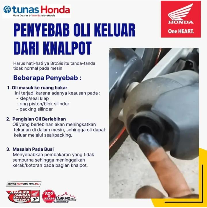 Jangan Sepelekan Ini 5 Penyebab Oli Mesin Bocor Ke Knalpot Motor 