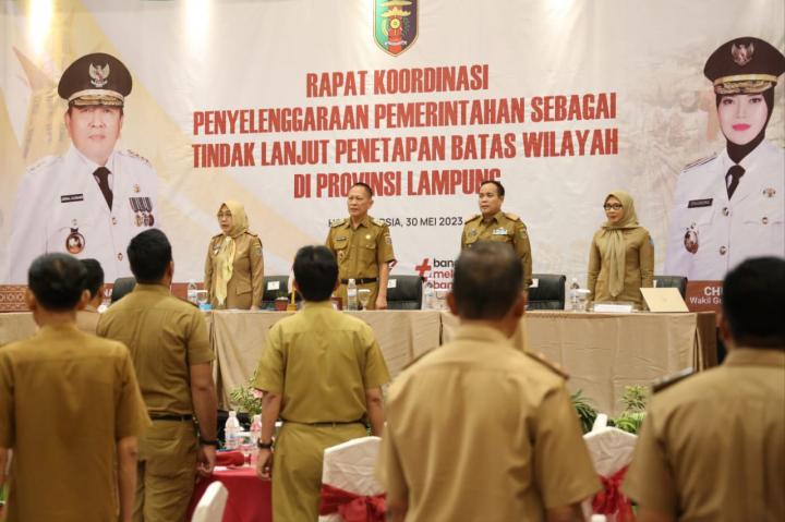 Pemprov Lampung Gelar Rapat Koordinasi Penyelenggaraan Pemerintahan Sebagai Tindak Lanjut Penetapan Batas Wilayah di Provinsi Lampung