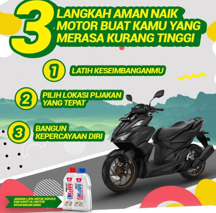 Tips Naik Motor Tinggi Jika Tubuh Kurang Tinggi 