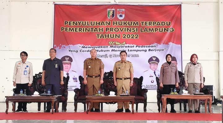 Pemprov Lampung Gelar Penyuluhan Hukum Terpadu di Kabupaten Mesuji