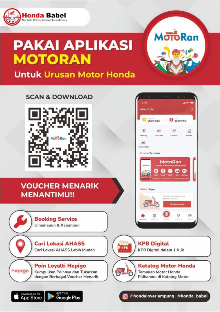 Aplikasi MotoRan Pada Honda Solusi Cerdas Untuk Perawatan dan Pengelolaan Motor Anda 