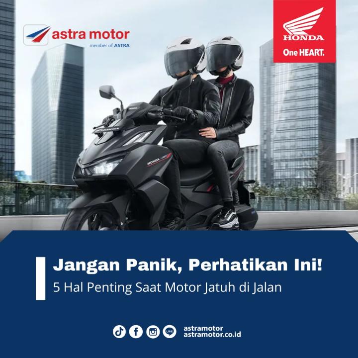 5 Hal Penting Saat Motor Jatuh di Jalan 