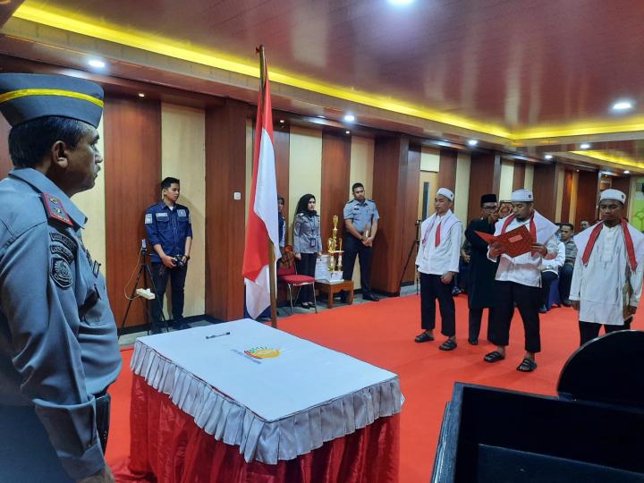 Tiga Narapidana Kasus Terorisme (Napiter) Lapas Rajabasa Ikrar Setia Kepada NKRI