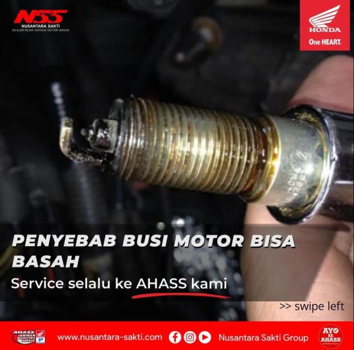 Penyebab Busi Motor Bisa Basah Menurut NSS Kedaton 