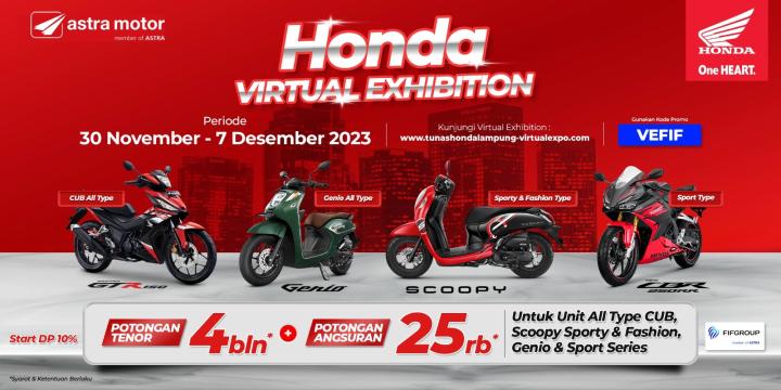 Lewat Virtual Exhibition, Honda Astra Motor Natar Beri Banyak Promo Keuntungan Pada Konsumen 