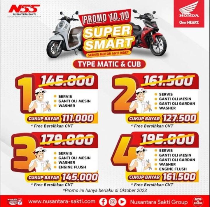 Paket Super Smart Service Motor Anti Ribet Dari AHASS NSS Kedaton 