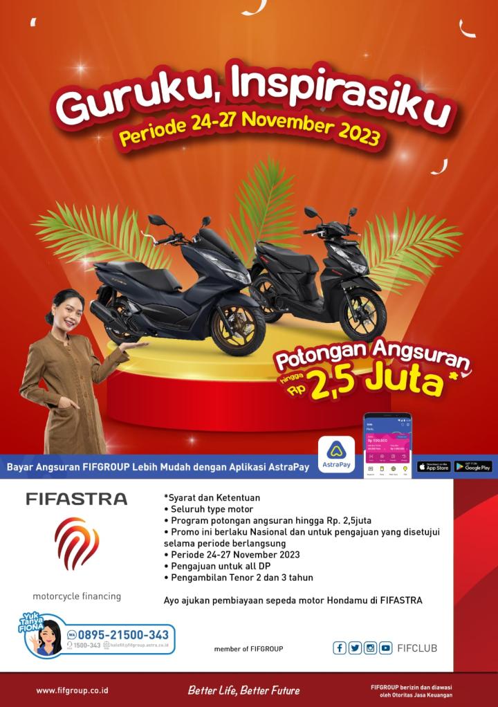 FIF Group dan Honda Astra Motor Natar Berikan Promo Khusus Guru 