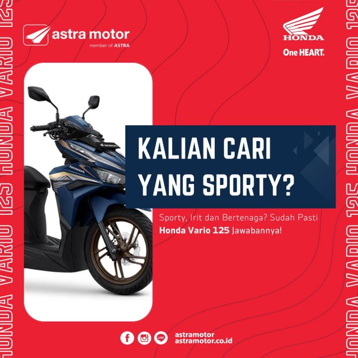 Sporty, Irit dan Bertenaga? Sudah Pasti Honda Vario 125 Jawabannya 