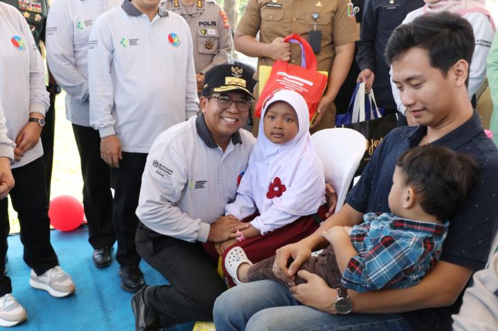 Pj Gubernur Samsudin Lakukan Pencanangan PIN Polio Tingkat Provinsi Lampung  