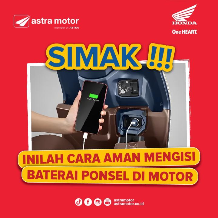 Cara Aman Untuk Mengisi Daya Baterai Ponsel Saat Mengendarai Sepeda Motor 