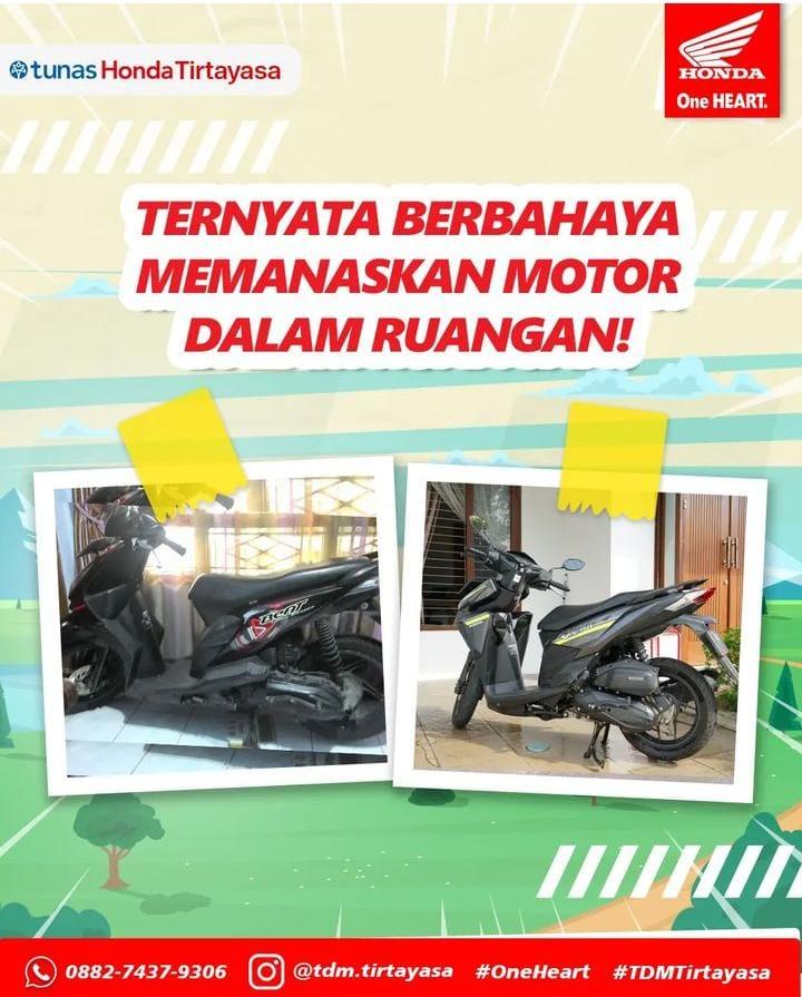 Jangan Memanaskan Motor Dalam Ruangan! Ini Alasannya 