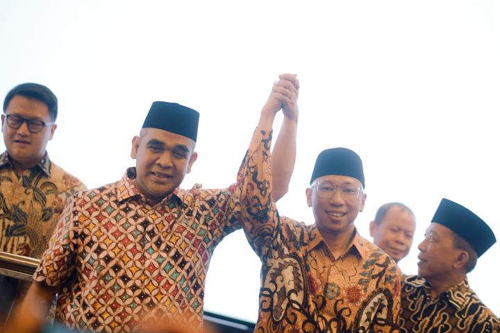 Sekretaris Jendral DPP Partai Gerindra Ahmad Muzani : Mari Bergandengan Tangan Menangkan Rahmat Mirzani Djausal   