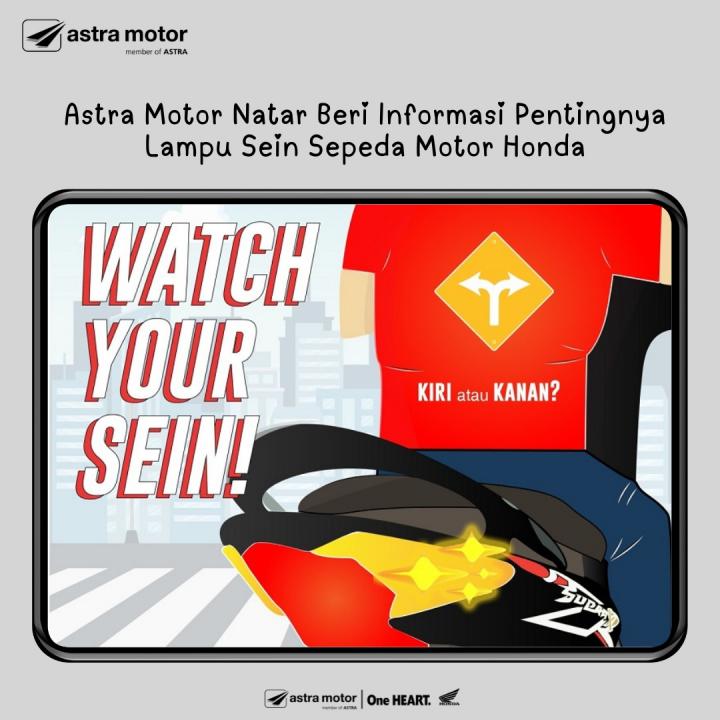 Astra Motor Natar Beri Informasi Pentingnya Lampu Sein Sepeda Motor Honda