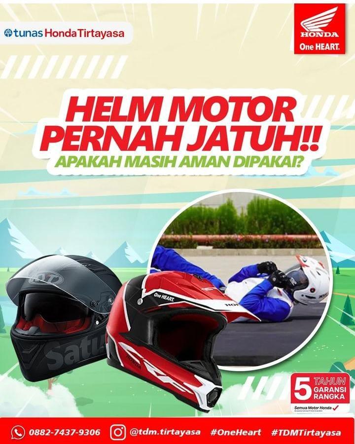 Helm Motor Pernah Terjatuh, Apakah Masih Aman Saat di Pakai ? 