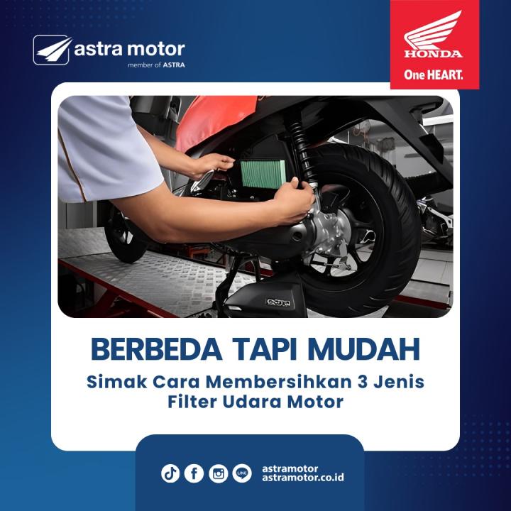 Simak Cara Membersihkan 3 Jenis Filter Udara Motor 