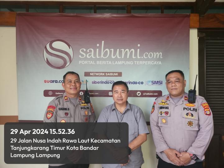 Sinergitas Polri dan Media, Kasat Samapta Polresta Sambangi Ketua SMSI Lampung