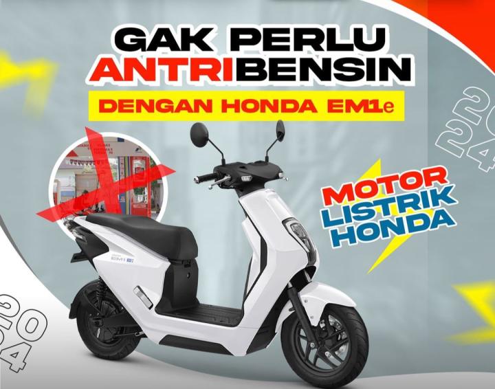 Gak Perlu Antri Bensin Dengan Motor Listrik Honda EM1e