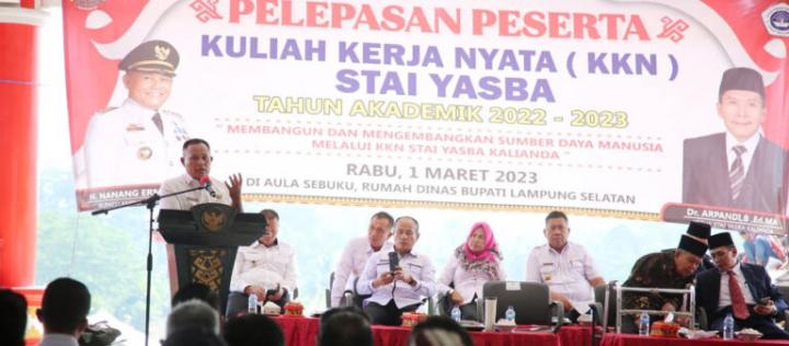 Bupati Nanang Ermanto Melepas 32 Peserta KKN STAI Yasba