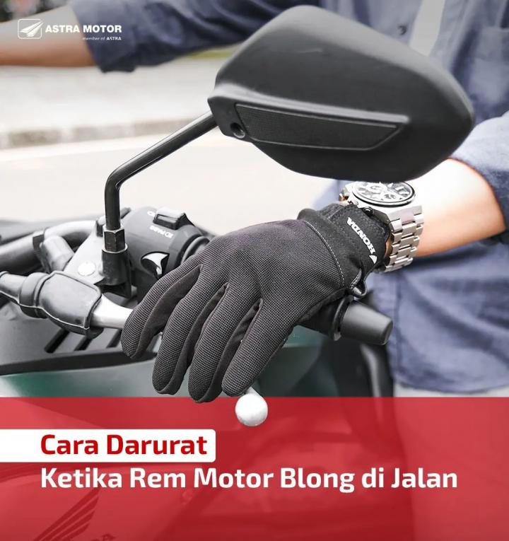 Cara Darurat Ketika Rem Motor Blong di Jalan 