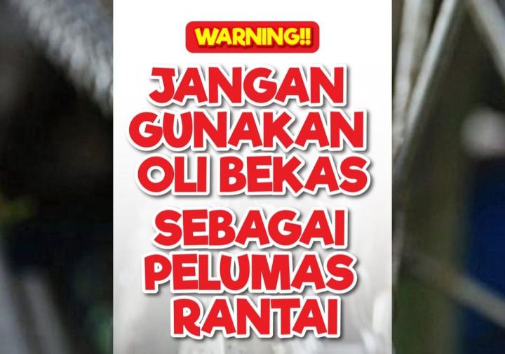 Jangan Pakai Oli Bekas Buat Pelumas Rantai Motor 