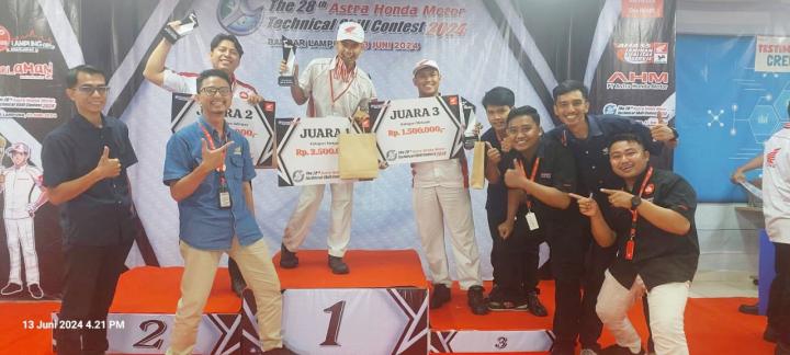 Mekanik dan Service Advisor TDM Pramuka Menjadi Juara Contest Technical Skill 2024 